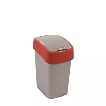 CURVER Flip Bin 25L Kosz na śmieci Srebrny/Czerwony