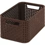 CURVER KIS Style S Pudełko do przechowywania 7,2 l Ciemnobrązowy Efekt Wikliny Rattanowej 28,5x19,4x13 cm