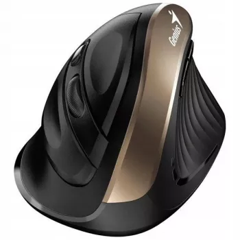 UNITEK Genius Ergo 8250S Bezprzewodowa Mysz Ergonomiczna Czarno-Złota 1600DPI