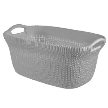 Kosz na pranie Curver Knit 40L jasnoszary