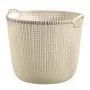 Curver Knit L Okrągły Kosz na Pranie 30L Biały 40x39x33cm