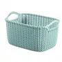 CURVER Kosz Knit XS Prostokątny 3L Kosz do Przechowywania Niebieski 25x18x14cm