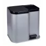CURVER Duo 15+7L Srebrny/Ciemnoszary Kosz na śmieci z pedałem