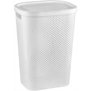 CURVER Infinity Recycled kosz na pranie 60L 44x35x60 cm biały