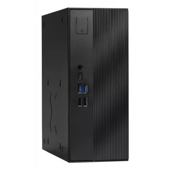 ASRock DeskSlim X600 Barebone Mini PC, gniazdo AMD AM5, DDR5 SO-DIMM, PCIe Gen5 M.2, 2.5GbE, bez RAM/dysku/systemu, czarny