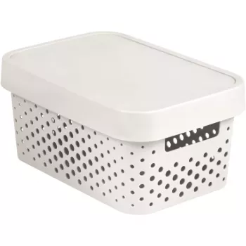 CURVER Infinity Recycled 4,5L Pudełko do przechowywania z pokrywką, białe