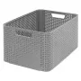 CURVER Style L Pudełko do przechowywania 43,6 x 32,6 x 23 cm Jasnoszary Efekt Rattanu 33L