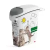 CURVER Petlife Szczelny Pojemnik na Karmę dla Zwierząt 23L dla Psów i Kotów, 10kg Suchej Karmy, Plastik Bez BPA, Wieko z Zatrzaskiem, Szary