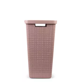 CURVER Kosz na pranie Jute 58L Różowy 43x34x60cm