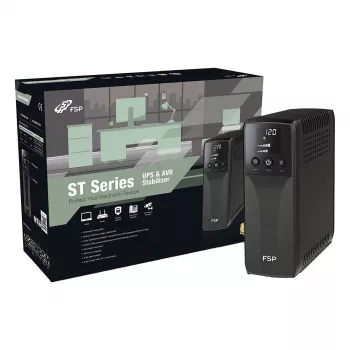 FSP ST 1200 Tower 1200VA 720W Line-Interactive UPS z 4 gniazdami Schuko i ochroną RJ45