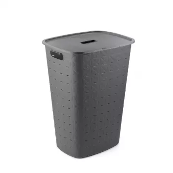 CURVER Softex Kosz na Pranie 56L Ciemnoszary 42 x 31.6 x 60 cm