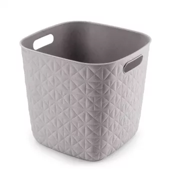 CURVER Softex Kwadratowy Kosz do Przechowywania 15L Kredowobiały 27,9x27,9x26,9cm
