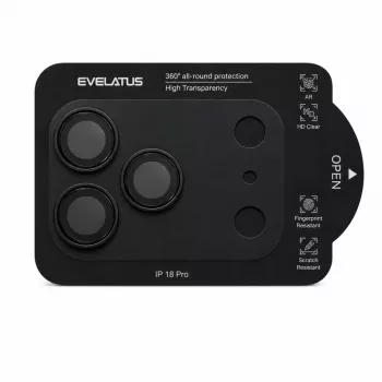 Evelatus Apple iPhone 18 Pro Full Body Ochrona Aparatu Szkło Hartowane Premium Czarny