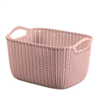 Curver Knit S Prostokątny Kosz do Przechowywania 8L Różowy