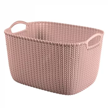 Curver Knit L Prostokątny Kosz do Przechowywania 19L 40x30x23 cm Różowy