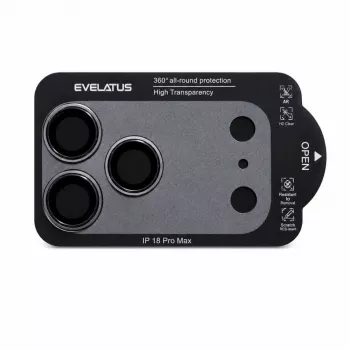 Evelatus Apple iPhone 18 Pro Max Pełna Ochrona Aparatu Szkło Hartowane Premium Czarne