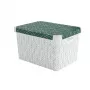 CURVER Deco Stockholm L Pudełko do przechowywania z pokrywką, 39,5 x 29,5 x 23,5 cm, Zielone Liście