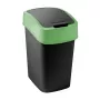 Kosz na śmieci CURVER Flip Bin 9L czarno-zielony