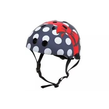 Hornit Polka Dot dziecięcy kask rowerowy 48-53cm z oświetleniem LED