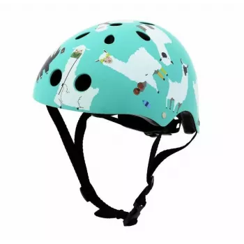 Hornit Llama dziecięcy kask rowerowy, rozmiar M 53-58cm, biały/wielokolorowy, światło LED LLM921
