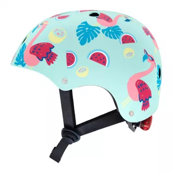 Hornit Flamingo dziecięcy kask rowerowy M (53-58cm) z tylnym światłem LED FLS931