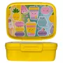 CURVER Snap Box Prostokątny Pojemnik do Przechowywania Żywności z Przegrodą 1,8L Żółty Kawaii