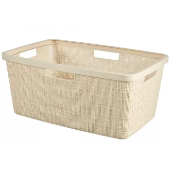 Kosz na pranie CURVER Jute 46L 59x39x26cm Kremowy