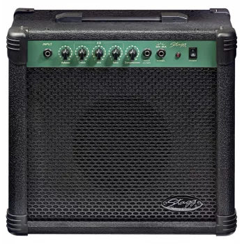 Stagg 20 BA 20W wzmacniacz basowy combo z głośnikiem 8 inch i 3-pasmowym korektorem, czarny