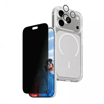 PanzerGlass PG PGC Privacy Flagship zestaw 3-w-1 dla iPhone 18 Pro