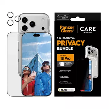 PanzerGlass PG PGC Privacy Flagship zestaw 3-w-1 dla iPhone 18 Pro