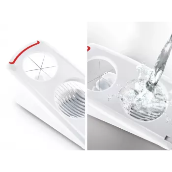 LEIFHEIT Egg Cutter Combi – 2-w-1 Krajalnica i Klinownik do Jajek, Biały
