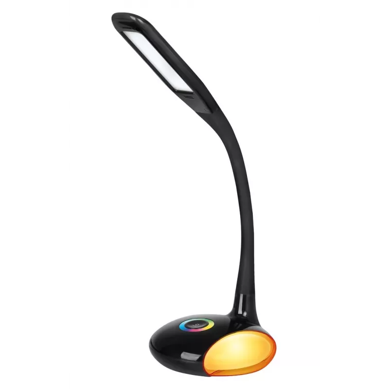 Lampa biurkowa LED Activejet AJE-VENUS RGB Czarna z podstawą RGB, 7W światło główne, 3W podstawa RGB, 400lm, 3000K/4500K/6000K, sterowanie dotykowe, elastyczne ramię
