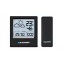 Blaupunkt WS10BK Stacja pogodowa z czujnikiem zewnętrznym, kolorowy wyświetlacz LCD, prognoza pogody, wilgotność, alarm, czarny
