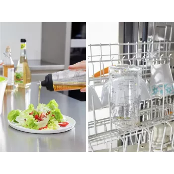 LEIFHEIT Shaker do sosów sałatkowych 300 ml, Przezroczysty/Zielony