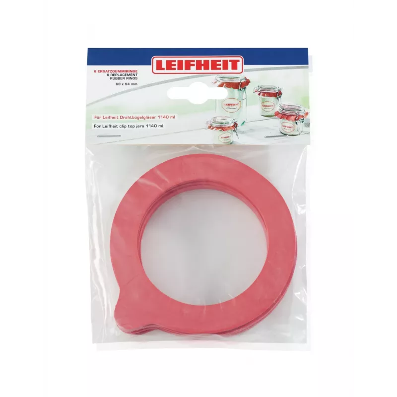 LEIFHEIT Zapasowe gumki 6 szt. 68x94 mm do słoików szczelnych 1140 ml