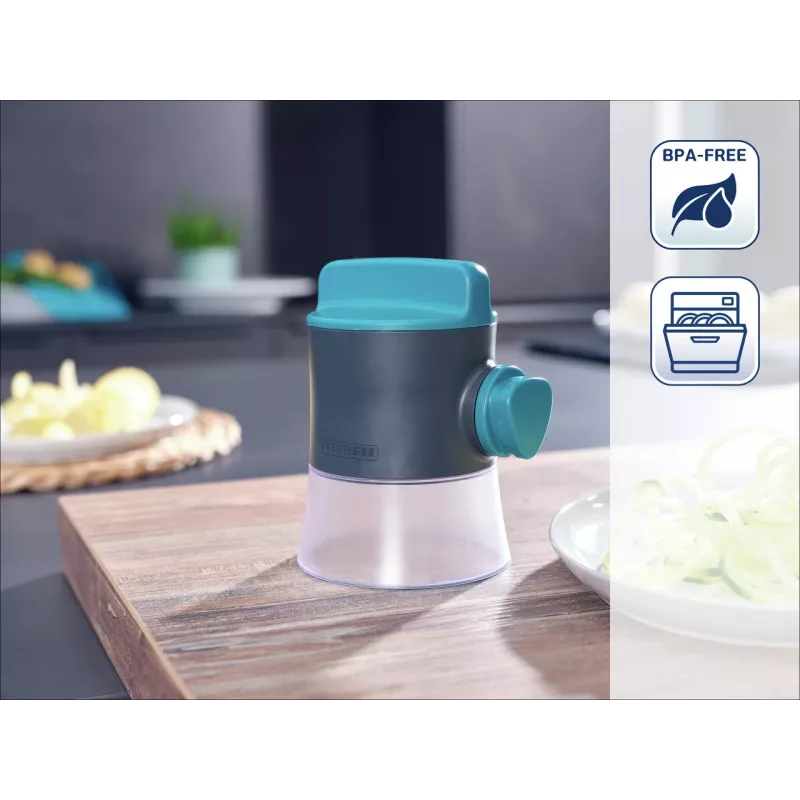 LEIFHEIT Ręczny Spiralny Nóż do Warzyw Spiralizer Manualny 2 Opcje Cięcia Biały/Zielony