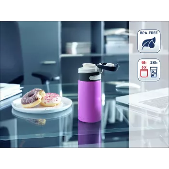 LEIFHEIT Thermos Flip 350 ml fioletowy termos próżniowy