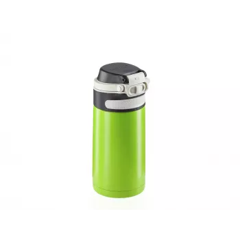 LEIFHEIT Thermo Mug Flip 350ml Zielony - Dwukubkowy Termos Próżniowy Kubek Podróżny, Szczelny, Picie 360°