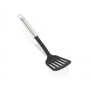 LEIFHEIT Sterling łopatka nylonowa z uchwytem ze stali nierdzewnej, 33 cm, czarno-srebrna