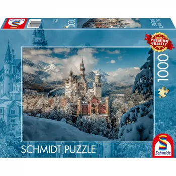 Schmidt Spiele Zimowy zamek Neuschwanstein puzzle 1000 elementów
