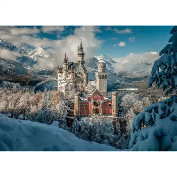 Schmidt Spiele Zimowy zamek Neuschwanstein puzzle 1000 elementów
