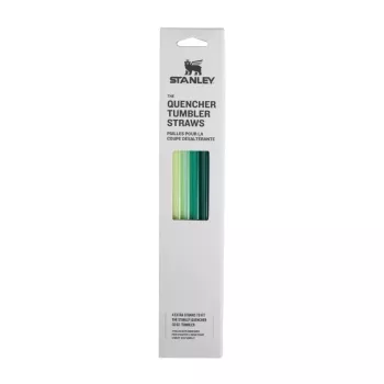 STANLEY Zestaw 4 słomek do kubka termicznego The Quencher Travel Tumbler 0,89 l, wielorazowe słomki z plastiku bez BPA, zielone