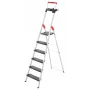 Hailo L100 TopLine 7-stopniowa drabina aluminiowa z wielofunkcyjną tacą, nośność 150 kg, EN 131 8050-607