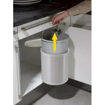 HAILO Wbudowany kosz na śmieci Compact-Box M 15L Biały