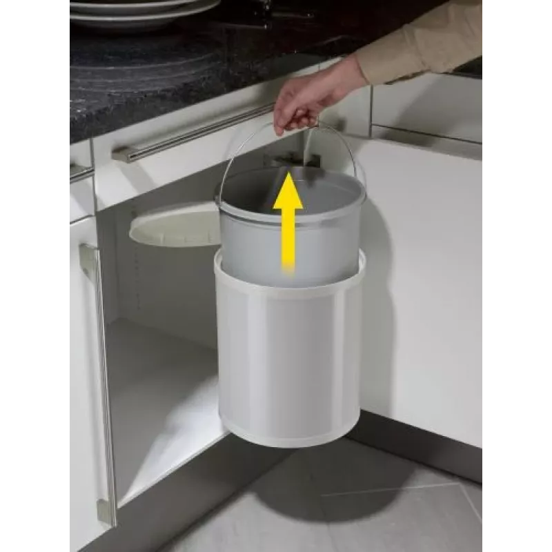 HAILO Wbudowany kosz na śmieci Compact-Box M 15L Biały
