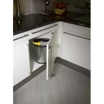 HAILO Compact-Box M 15L Stalowy kosz na pedały z cichym domykaniem