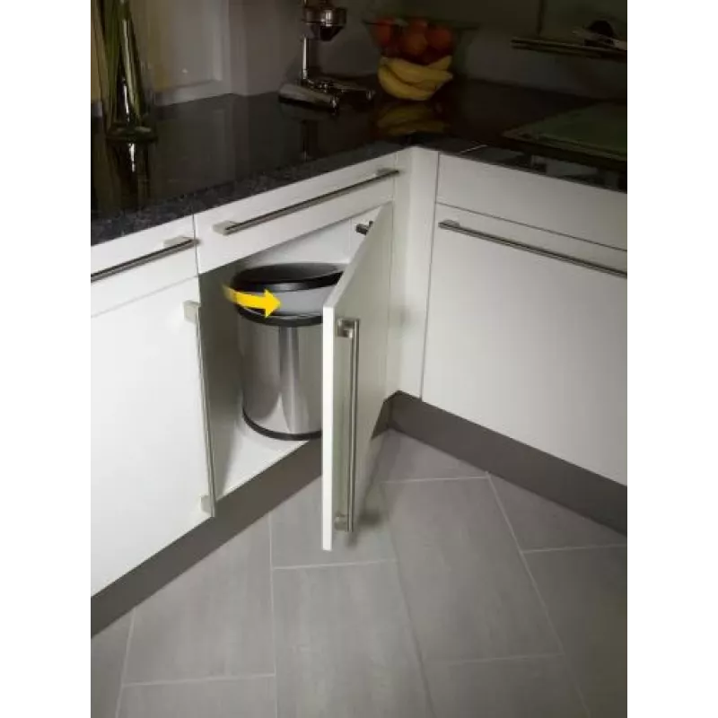 HAILO Compact-Box M 15L Stalowy kosz na pedały z cichym domykaniem