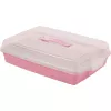 CURVER Prostokątne Pudełko do Transportu Ciasta 45x29,5x11,1 cm Różowe