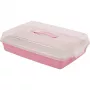 CURVER Prostokątne Pudełko do Transportu Ciasta 45x29,5x11,1 cm Różowe