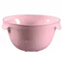 CURVER Caurduris Kitchen Essentials 5-częściowy zestaw przyborów kuchennych z silikonu i drewna akacjowego, różowy